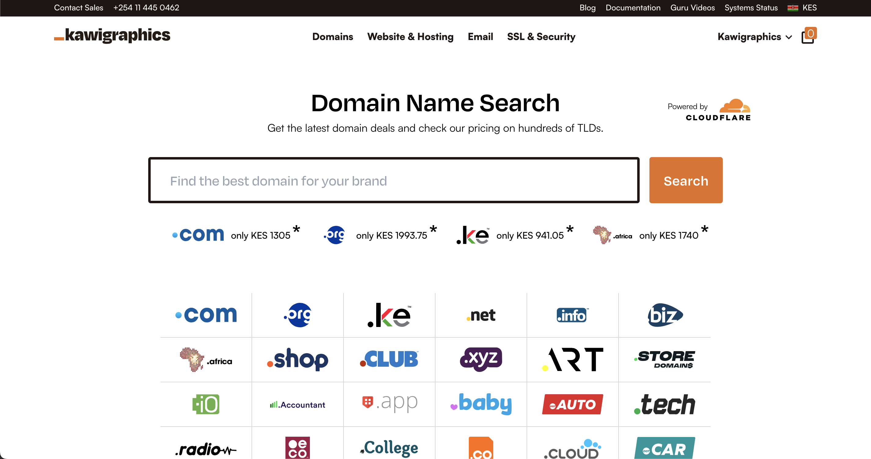 Domain name search on Kawigraphics